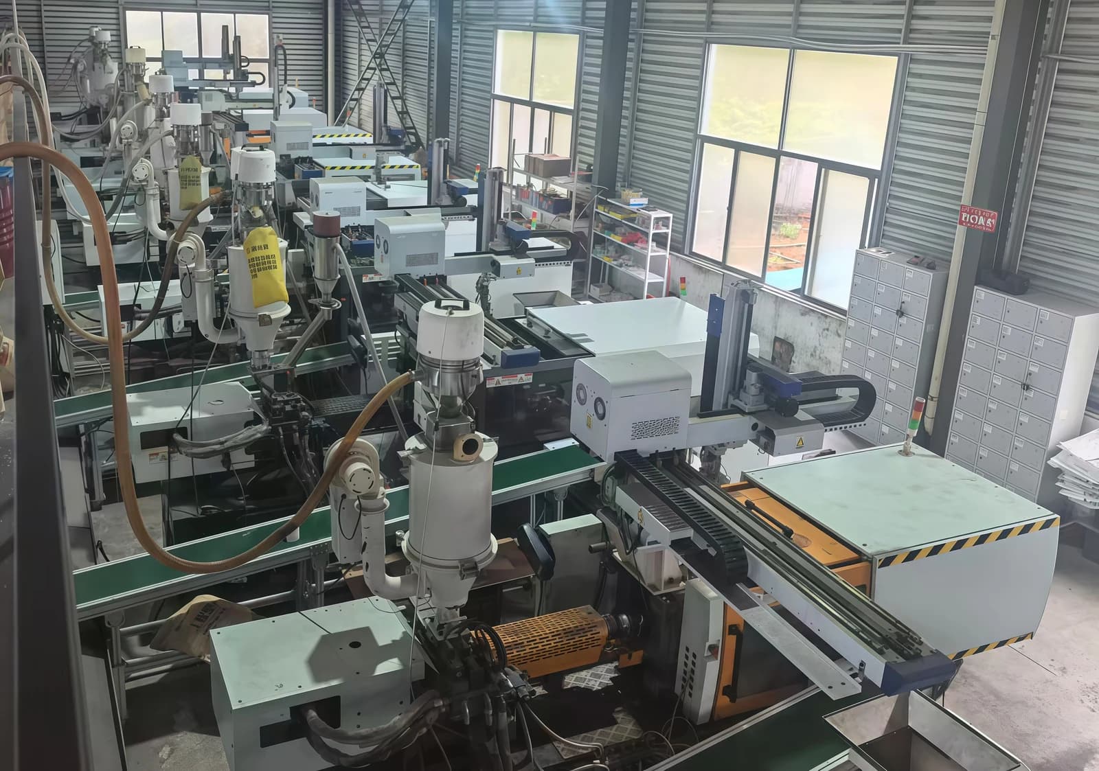 Injection molding production line